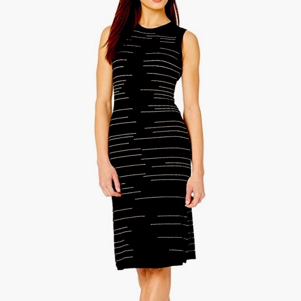 MILLY Broken small Stripe Intariss knit dress